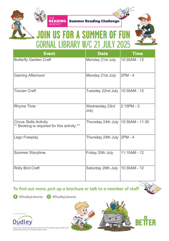 Gornal Library - Summer Reading Challenge Week 1